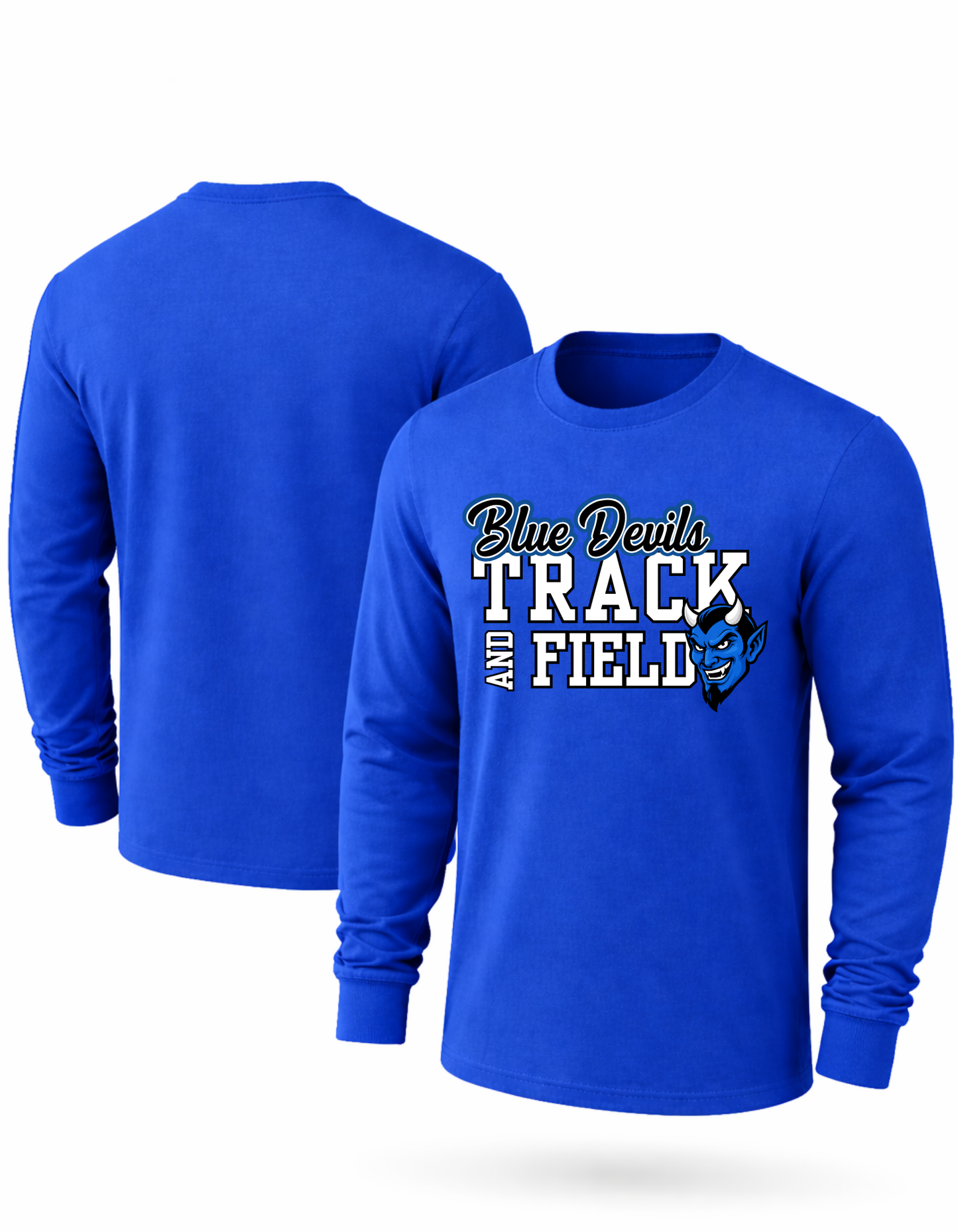 NH Blue Devils Block Long Sleeve Tee