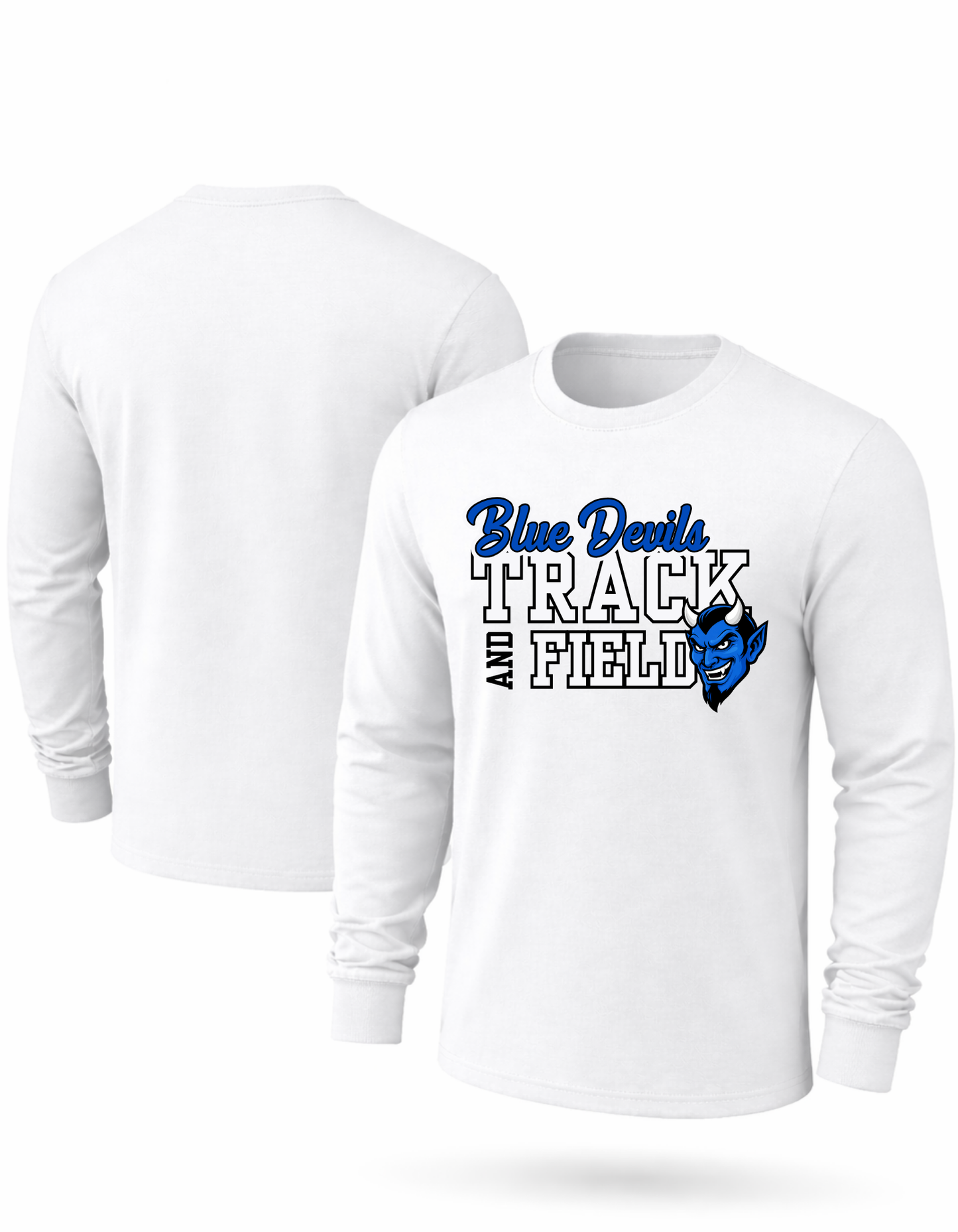NH Blue Devils Block Long Sleeve Tee
