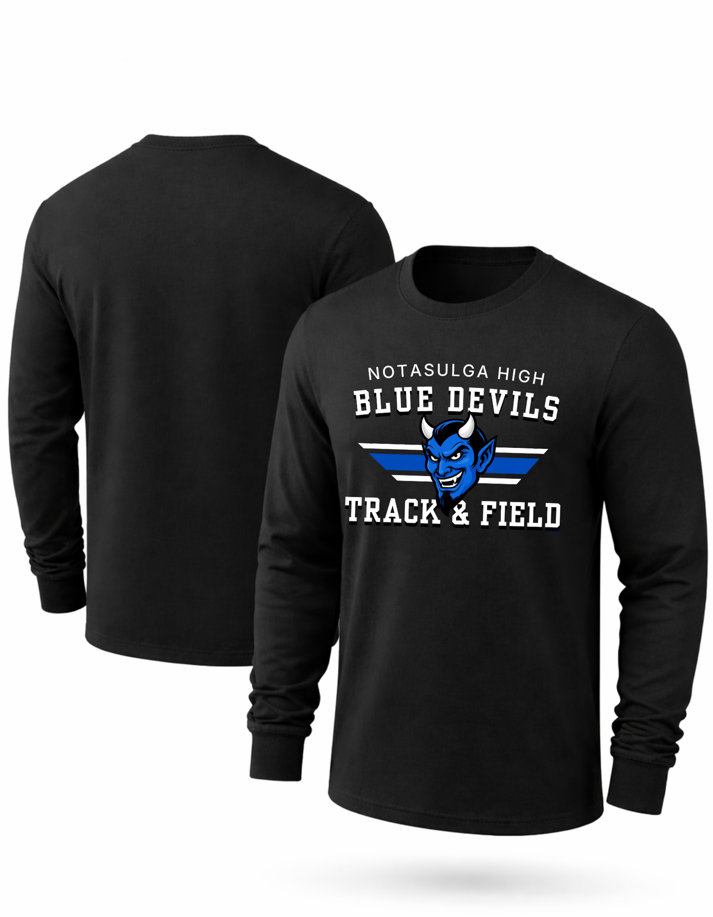 NH Blue Devils Stripe Long Sleeve Tee