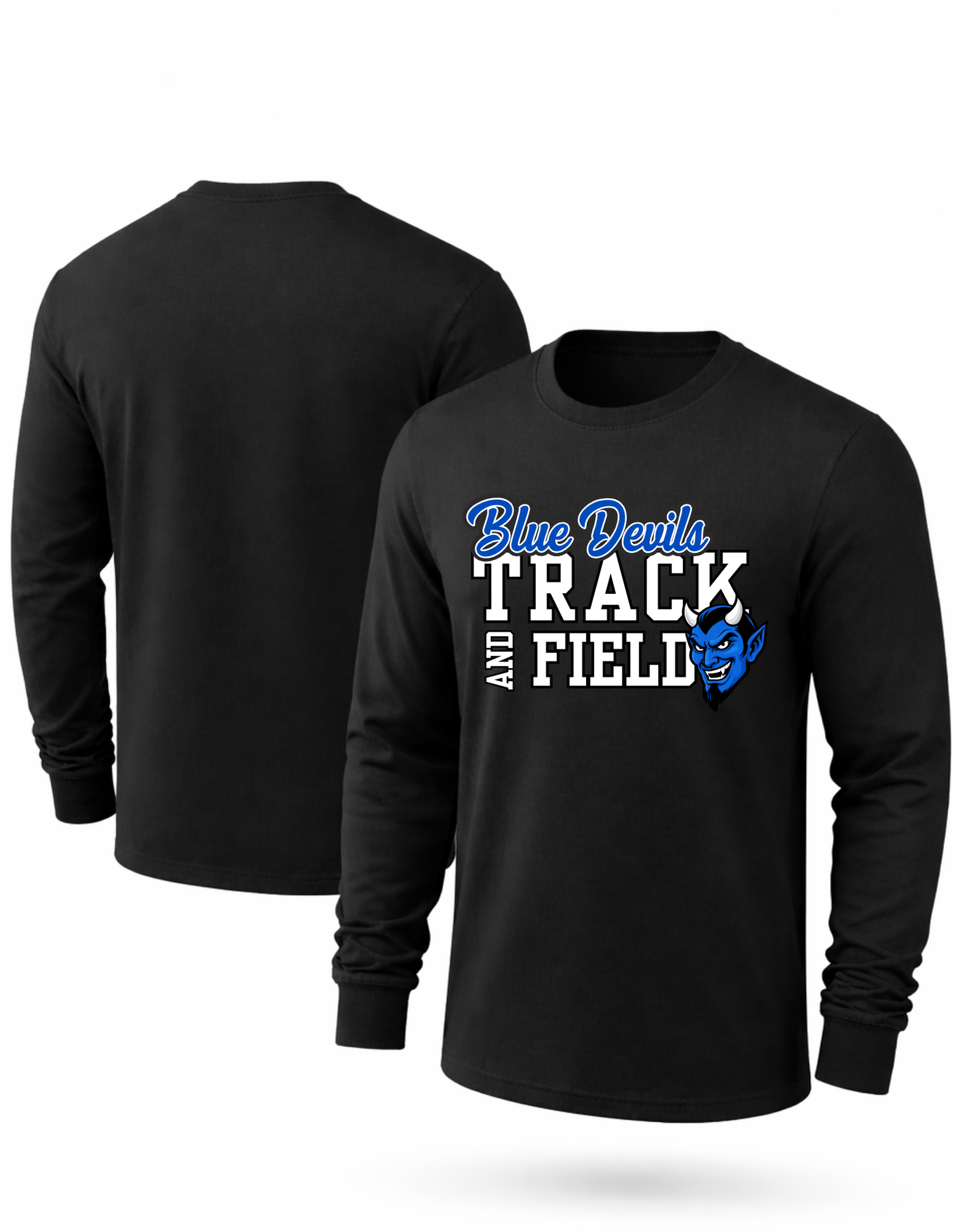 NH Blue Devils Block Long Sleeve Tee