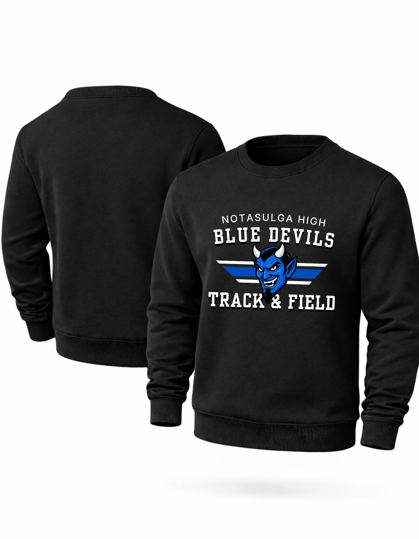 NH Blue Devils Stripe Sweatshirt